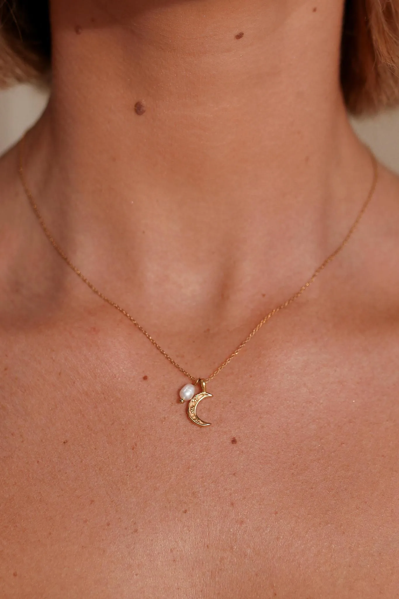 Jordan - Stainless Steel Crescent Moon Necklace