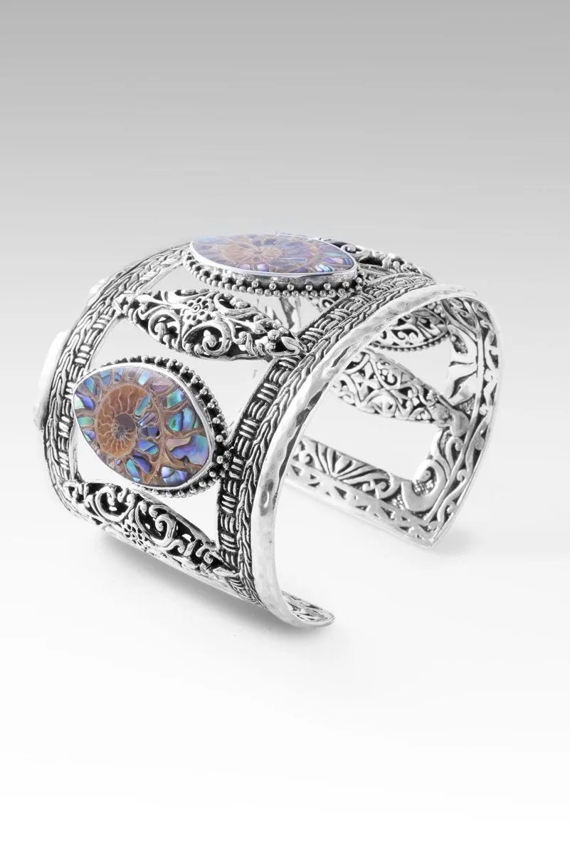 Lavish Beauty Cuff™ in Ammonite with Abalone Inlay