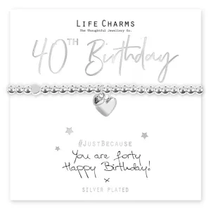 Life Charms You Are 40 Bracelet