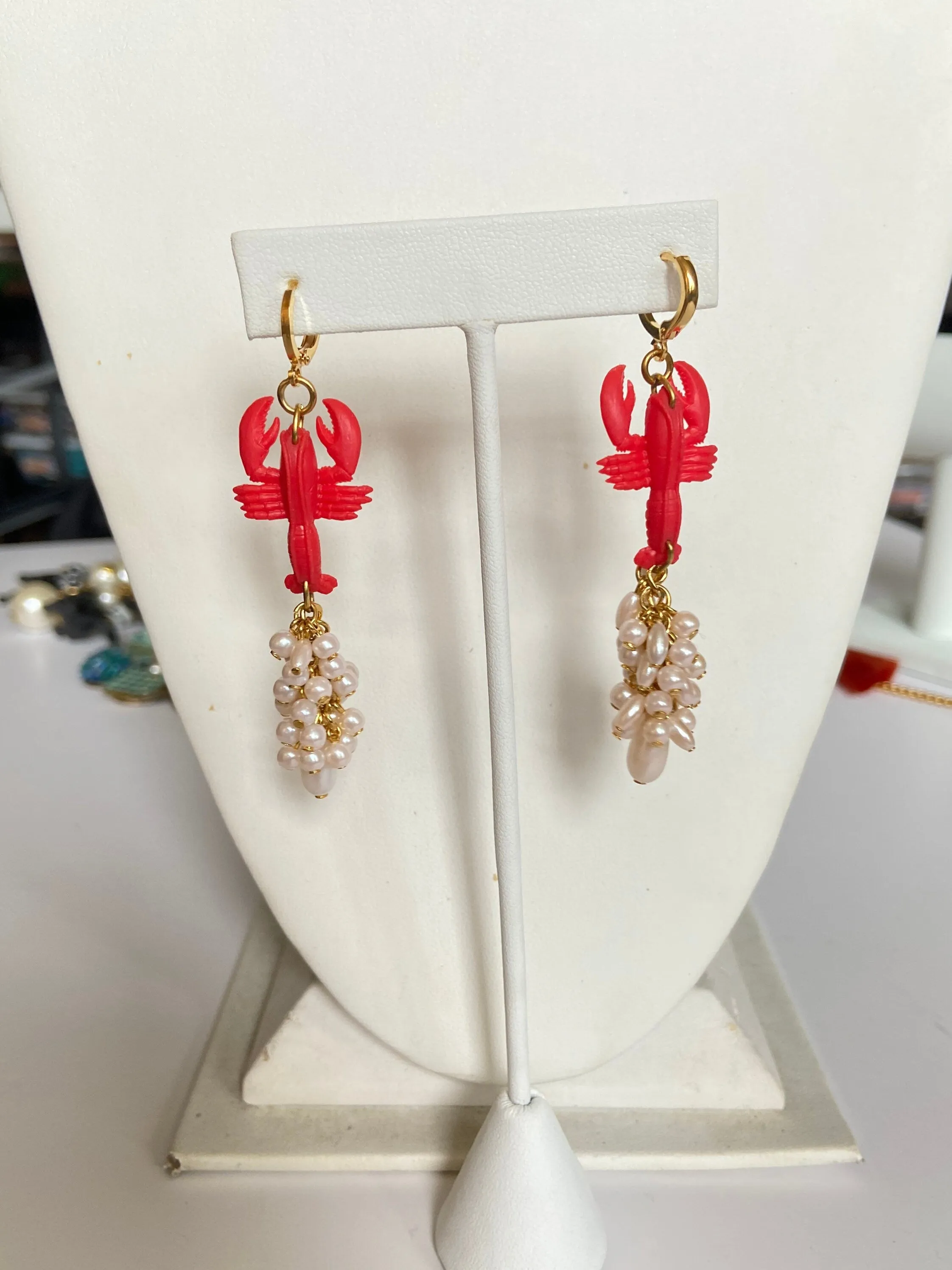 Lobster Dangle Earrings