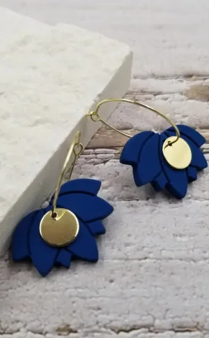 Lotus Clay Earrings