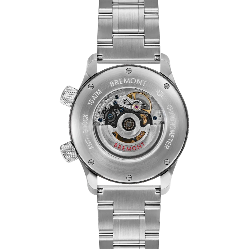 MBII Custom Stainless Steel, White Dial with Titanium Barrel & Open Case Back