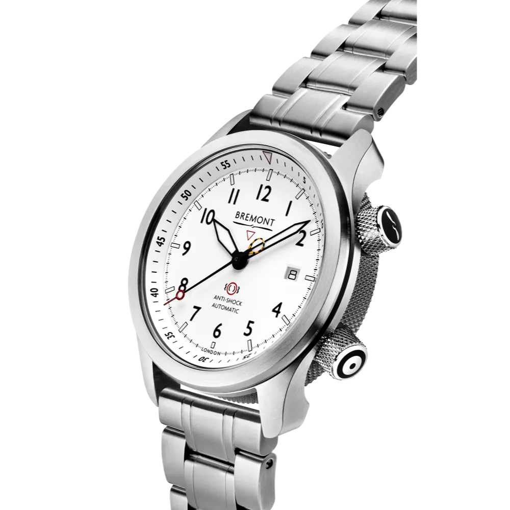 MBII Custom Stainless Steel, White Dial with Titanium Barrel & Open Case Back