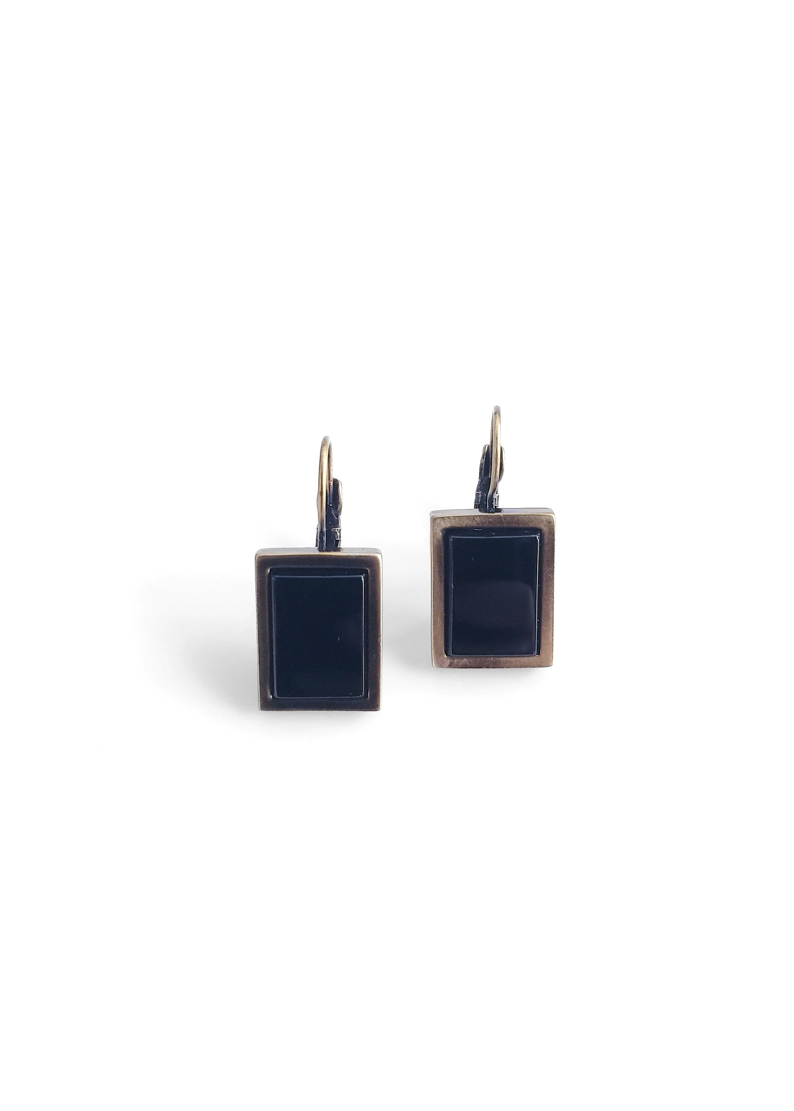 Myka - Antique Brass Euroback Earrings