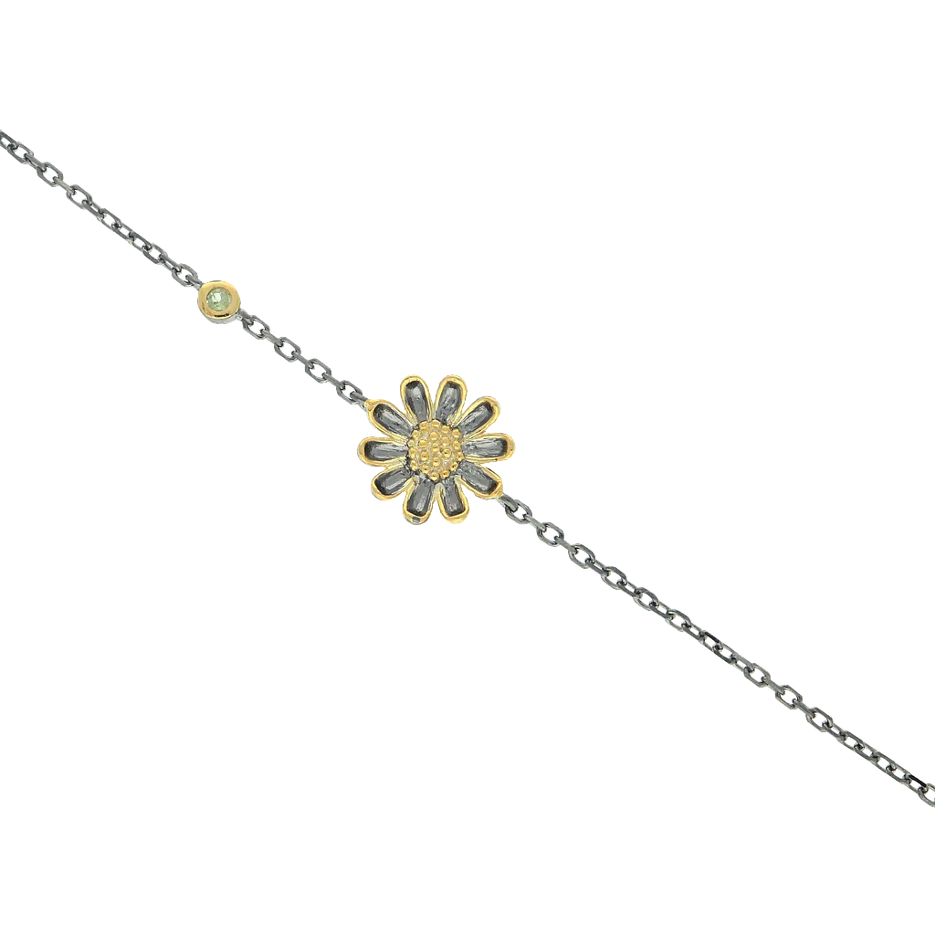 Handcrafted Oxeye Daisy Charm Bracelet