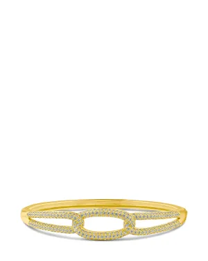 Pave Interlocking Chain Bracelet