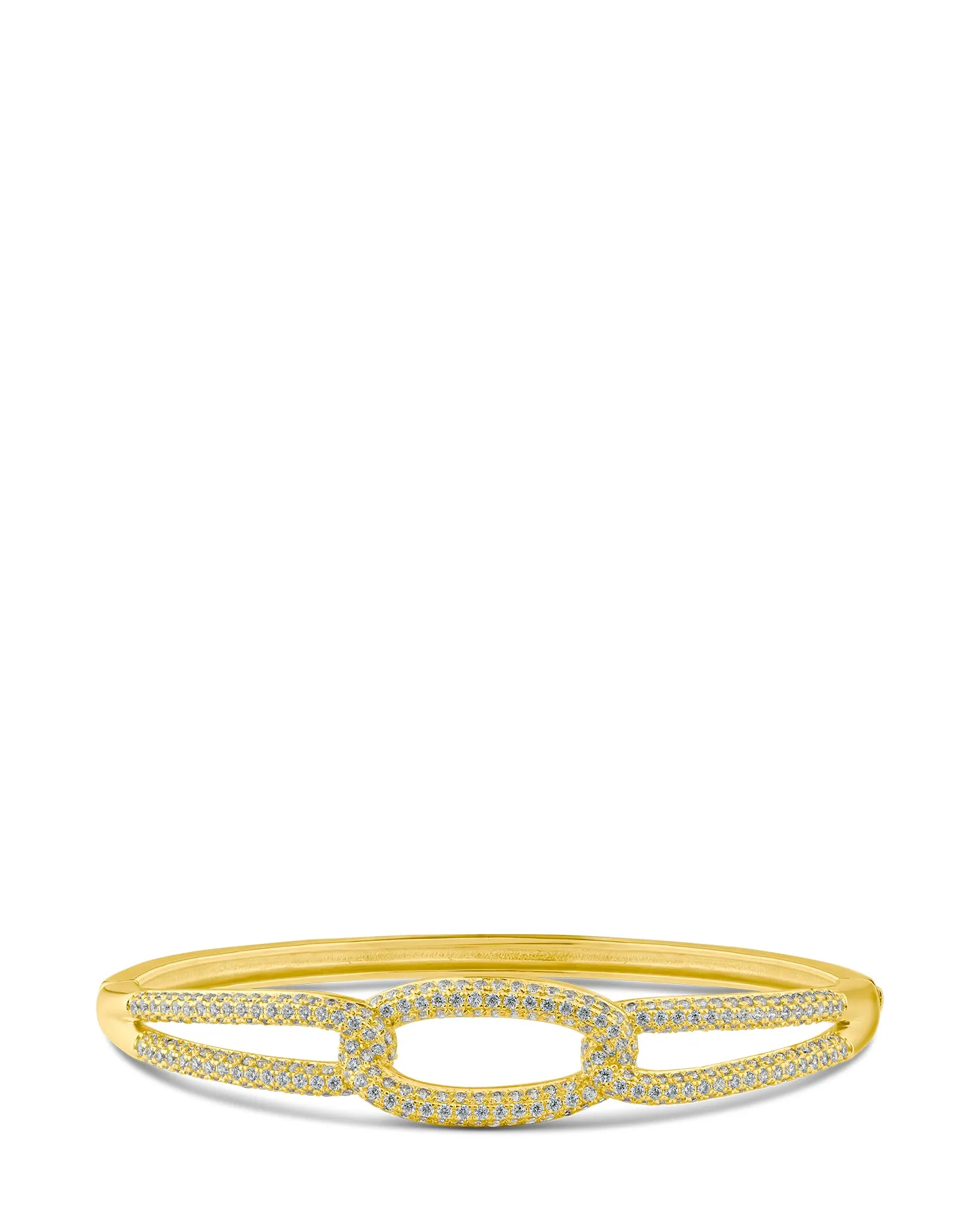 Pave Interlocking Chain Bracelet