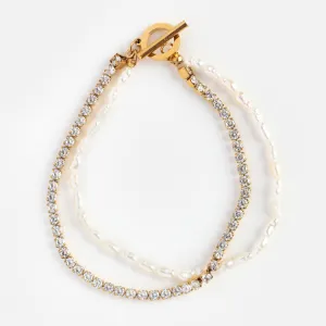 Pearl Glitz Layered Bracelet