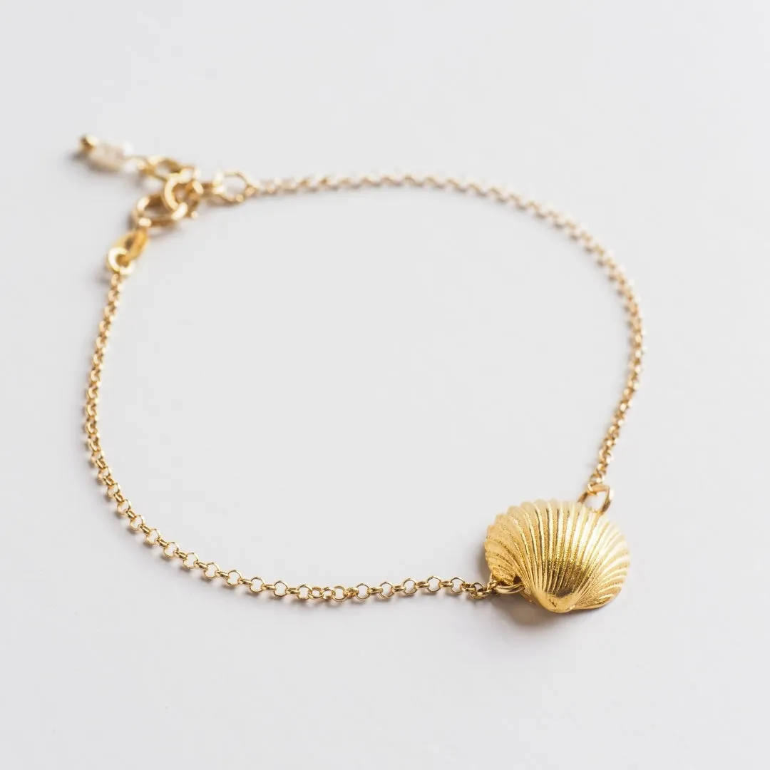 Perfect oyster - charm bracelet - silver 925 - gold plated