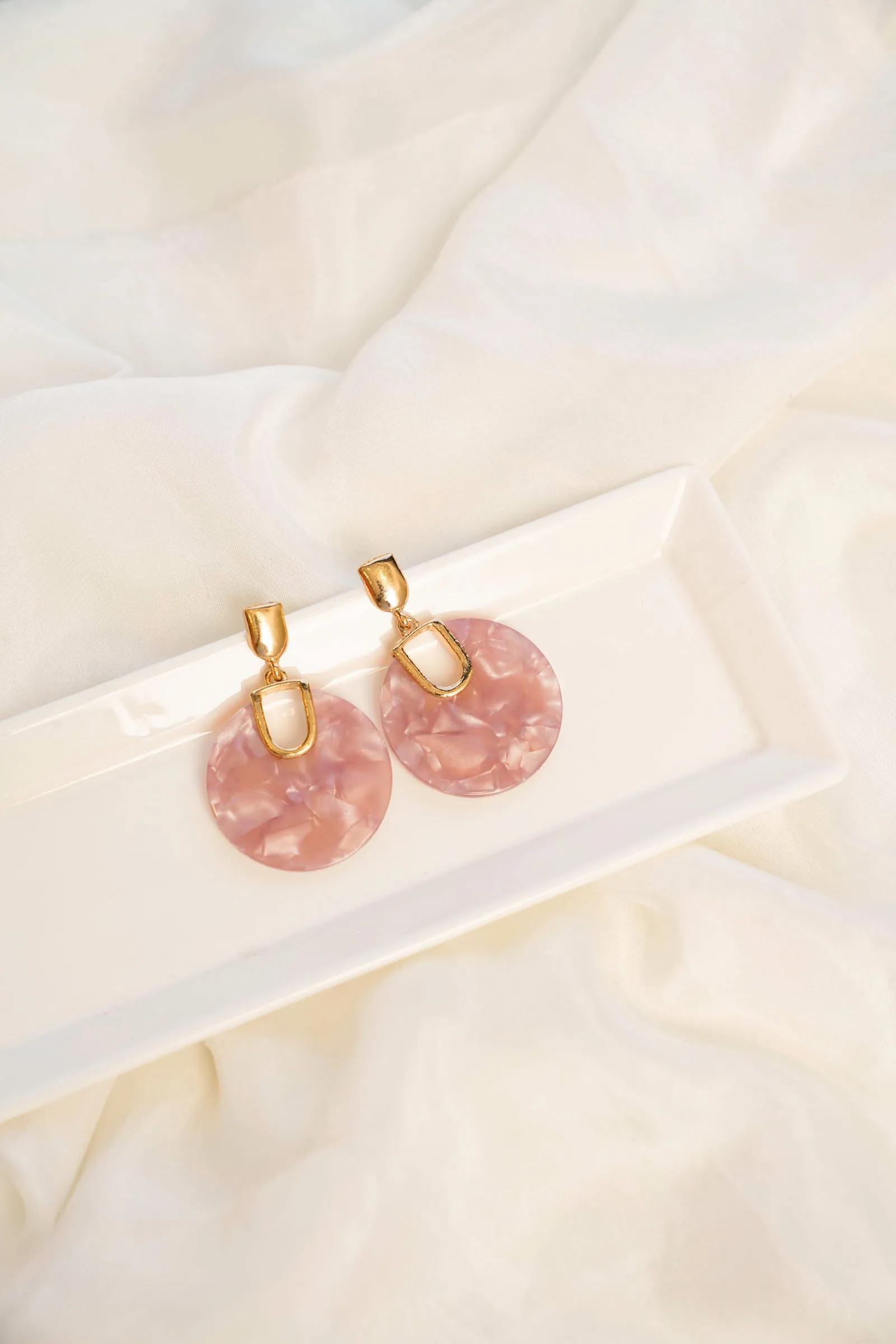 Pink Drop Earrings