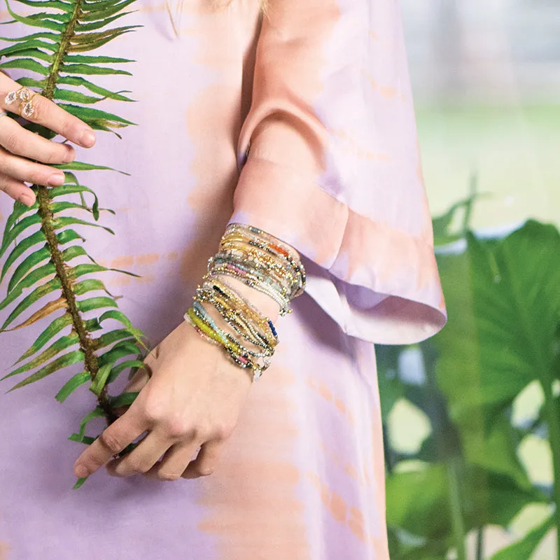 Pyrite's Booty Bracelet in Blue Apatite with Ring