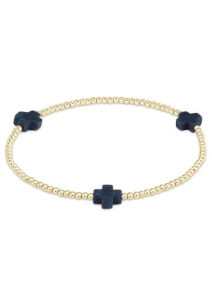 SIGNATURE CROSS BRACELET - NAVY