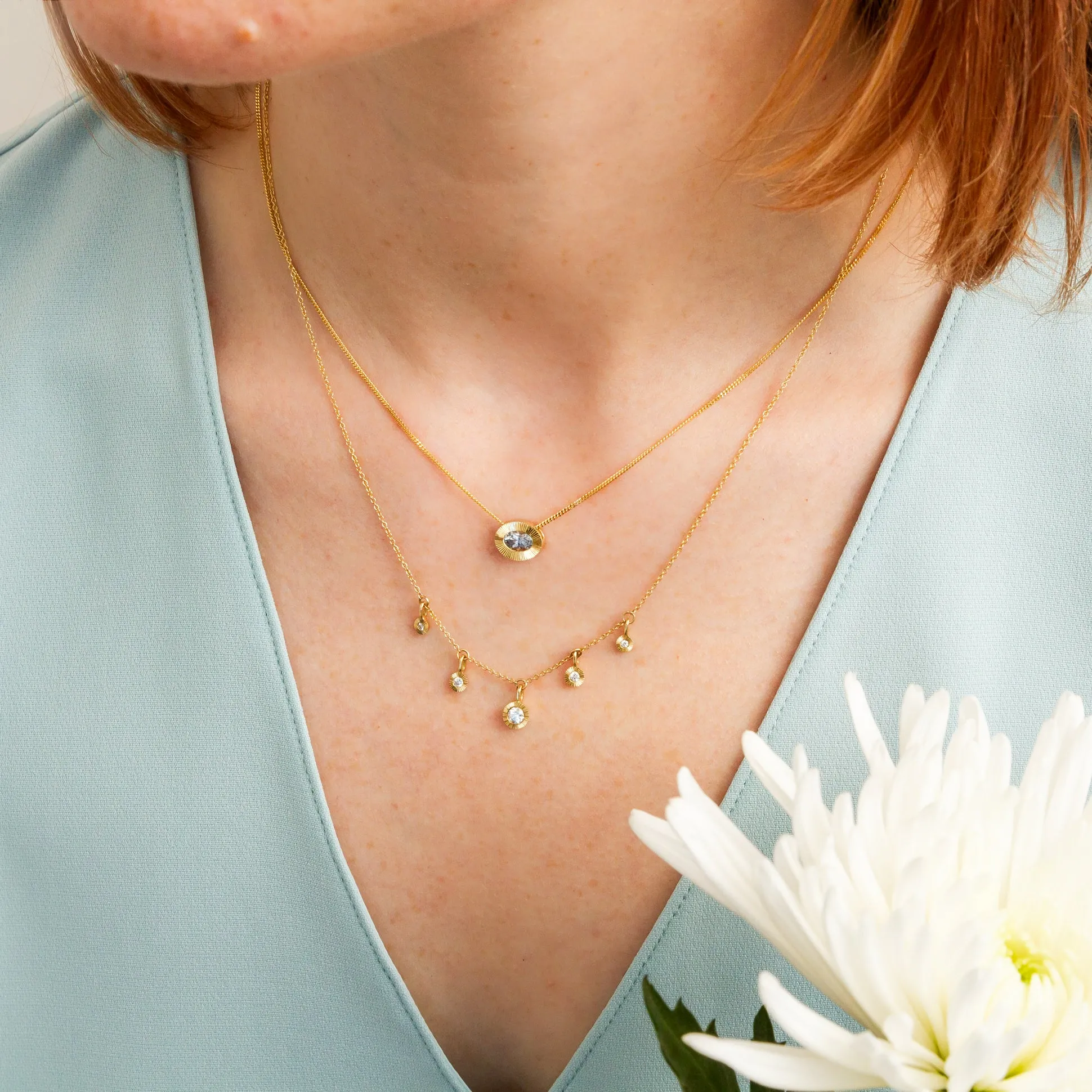 Tapered Gold Borealis Necklace