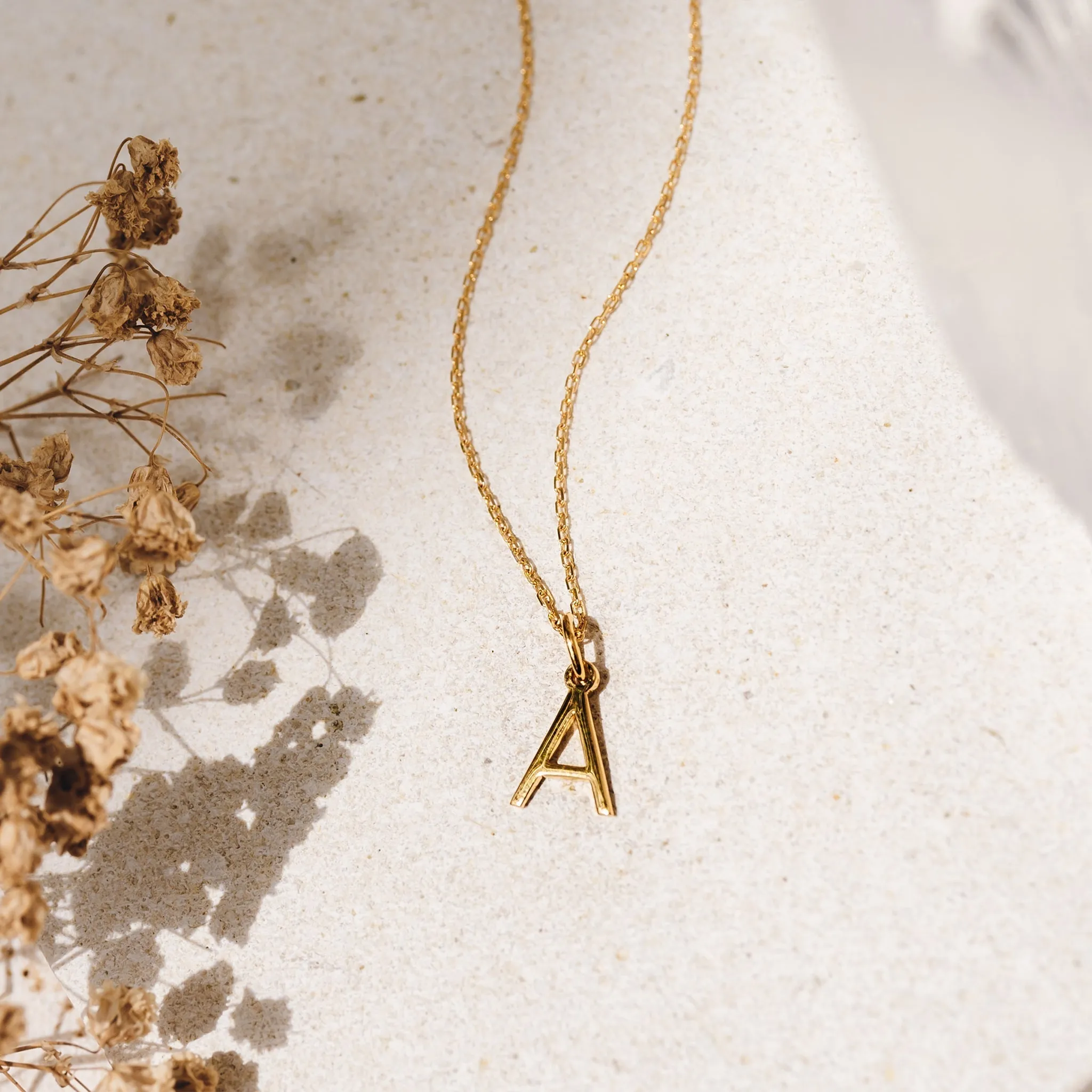 V Necklace / Gold Initial Necklace