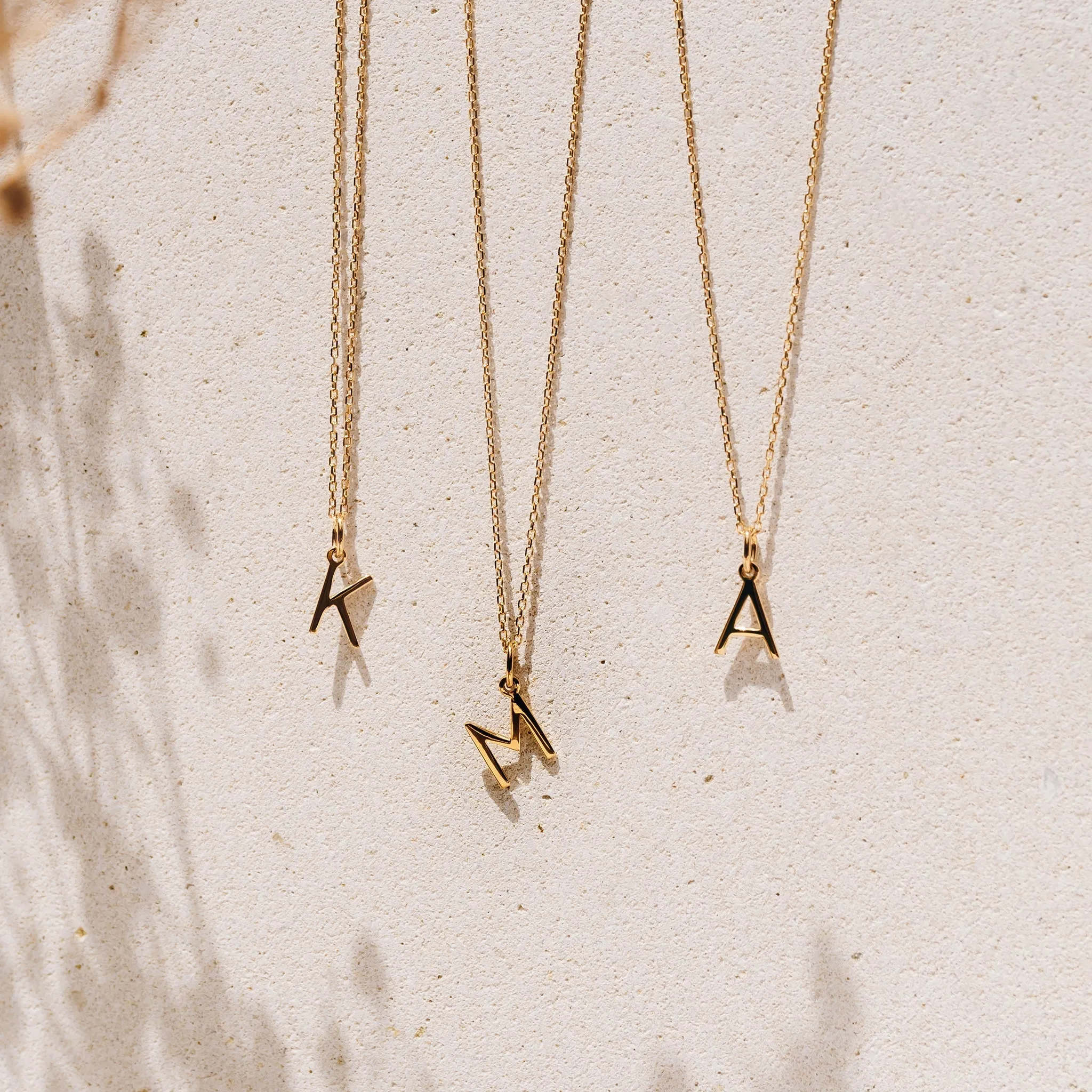 V Necklace / Gold Initial Necklace