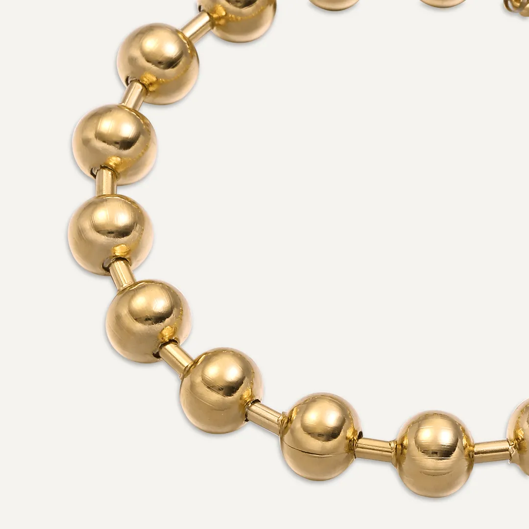 Vibes | Golden Orbs Clasp Bracelet | 18K Gold-Plated