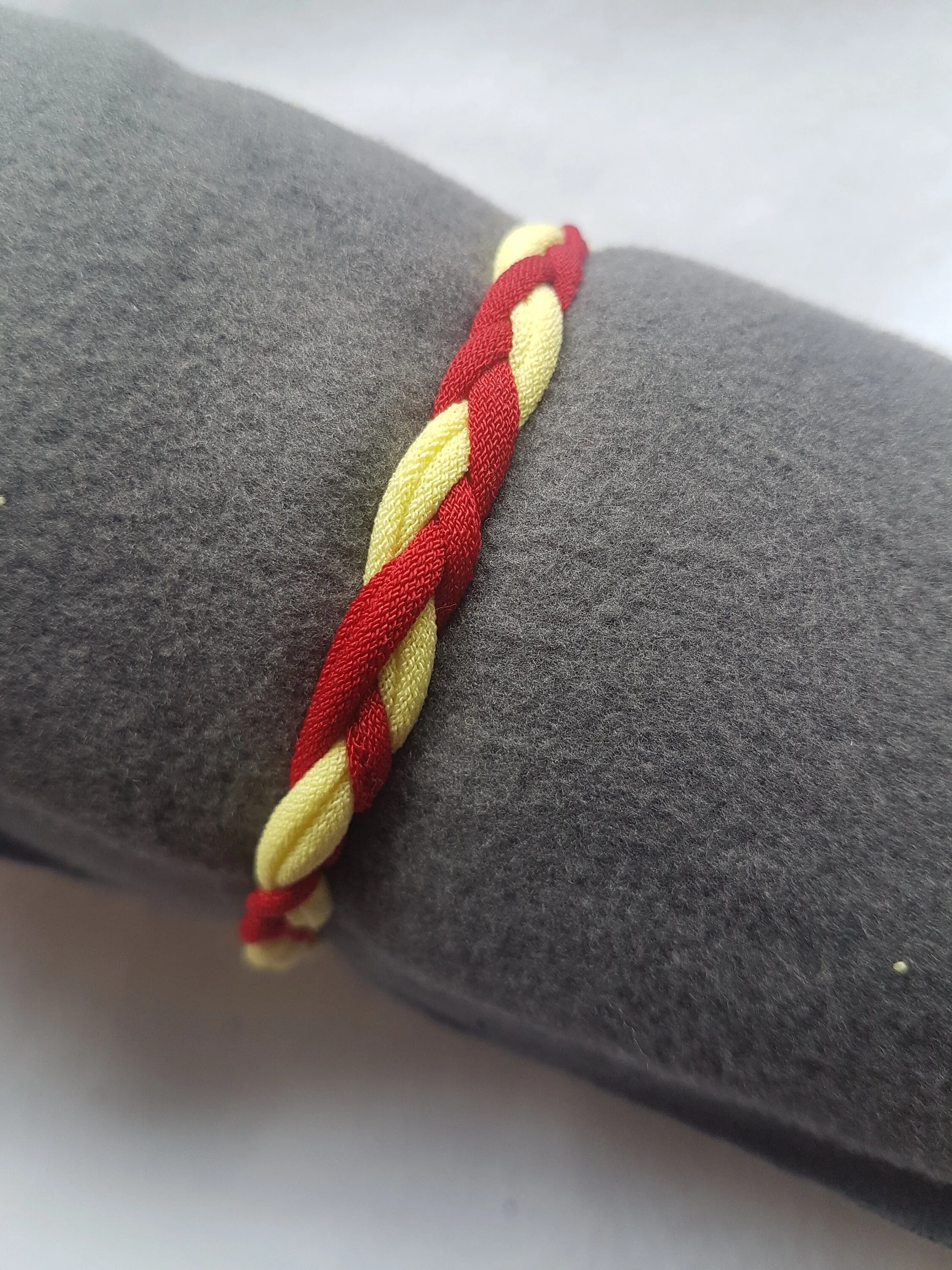 Yellow Red Braided Bracelet